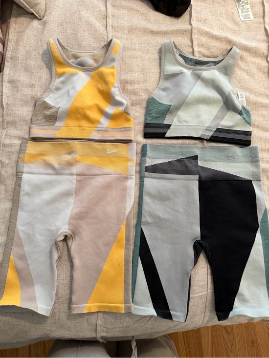 Nike Pants - Nike Colorblock Athletic Short Set - Yellow, Teal, Black, Gray